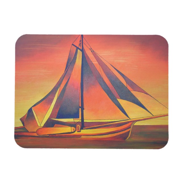 Magnet Flexible Sienna vole au coucher du soleil (Horizontal)