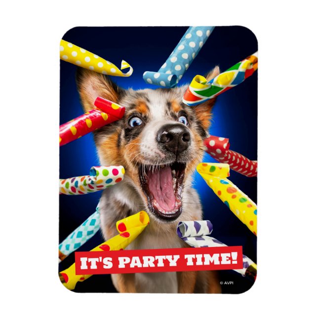 Magnet Flexible Sifflets de fête pour chien heureux (Vertical)