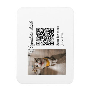 Magnet Flexible Signature boisson scanner QR code ajouter le nom d