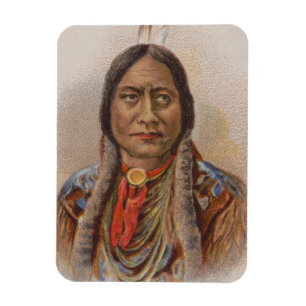 Magnet Flexible Signaux de fumée : Lakota Indian Chief Sitting Bul
