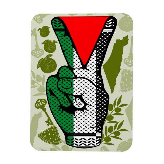Magnet Flexible Signe de Victoire Main Résistance Symbole Triangle (Vertical)
