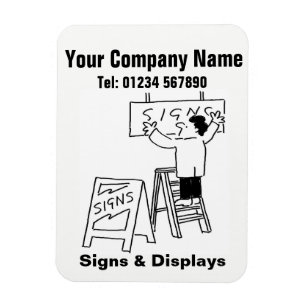 Magnet Flexible Signs & Display Cartoon. Promotion commerciale