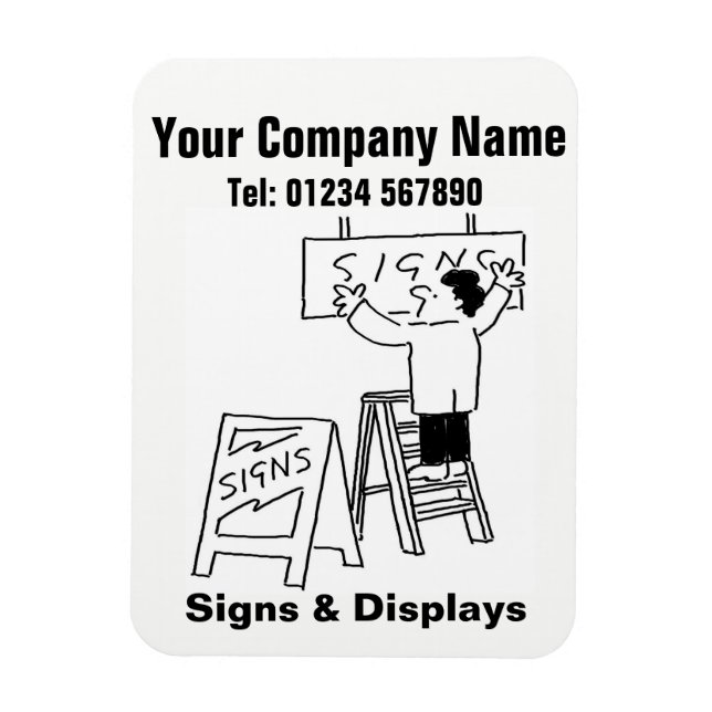 Magnet Flexible Signs & Display Cartoon. Promotion commerciale (Vertical)