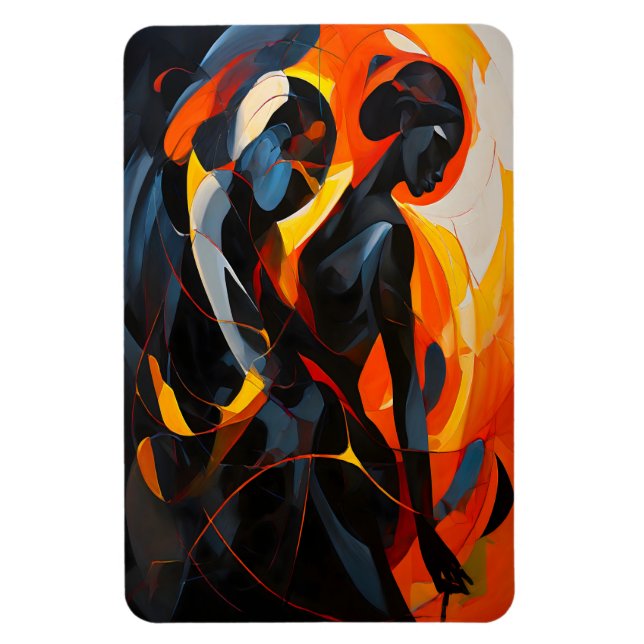 Magnet Flexible Silhouette Abstraite élégante dans l'art des tons  (Vertical)