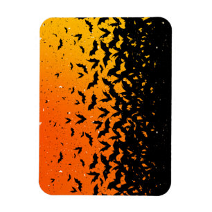 Magnet Flexible Silhouette Bats Vampire Dracula Halloween Motif