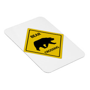 Magnet Flexible Silhouette d'ours de SlipperyJoe's panneau de trav