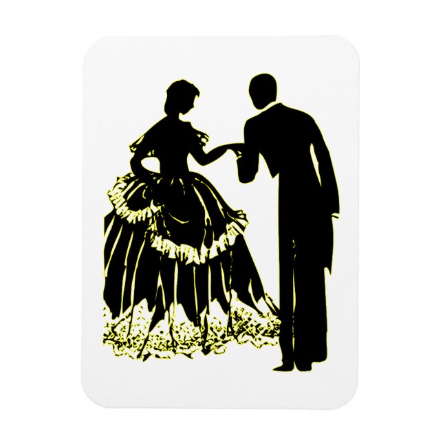 Magnet Flexible Silhouette d'un couple amoureux (Vertical)