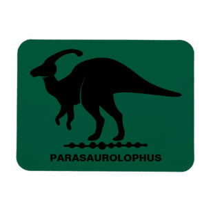 Magnet Flexible Silhouette flexible de Parasaurolophus dinosaure
