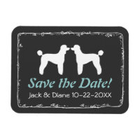 Silhouettes de Caniche Standard Mariage Carte de P