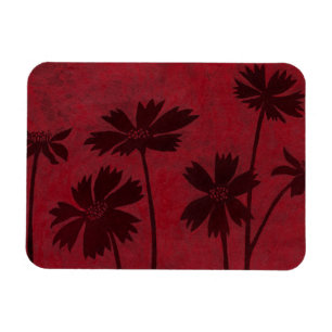Magnet Flexible Silhouettes de Flowerhead sur l'arrière - plan