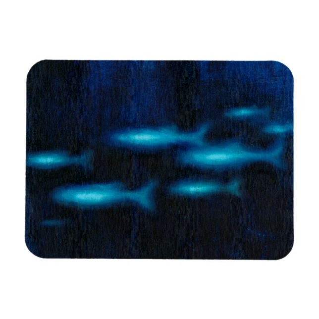 Magnet Flexible Silhouettes de poisson bleu translucide (Horizontal)