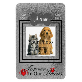 Magnet Flexible Silver Personal Chat ou Dog Memorial - Pour toujou
