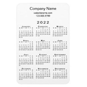 Magnet Flexible Simple 2022 Calendrier Nom de l'entreprise Informa