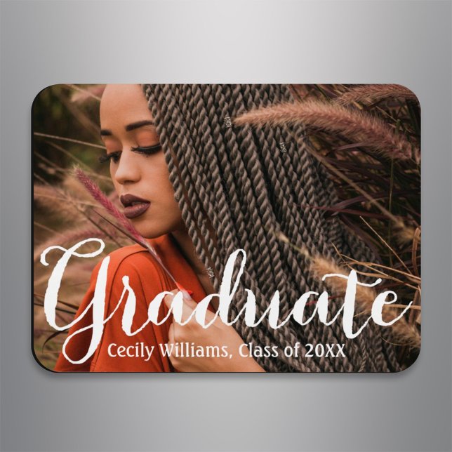 Magnet Flexible Simple annonce de graduation avec photo et écritur (Créateur téléchargé)