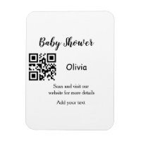 Simple baby shower site web code-barres QR ajouter