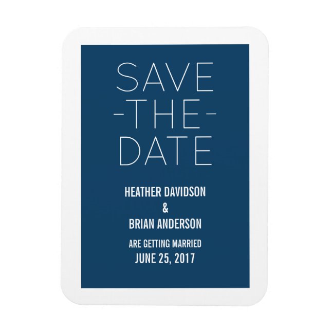 Magnet Flexible Simple Enregistrer l'aimant de date, bleu (Vertical)
