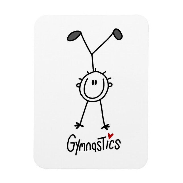 Magnet Flexible Simple Gymnaste Figurine Bâton (Vertical)