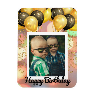 Magnet Flexible Simple Joyeux Anniversaire Ajouter un texte photo