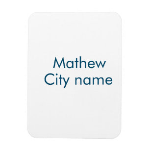 Magnet Flexible simple lettre initiale monogramme ajouter votre no