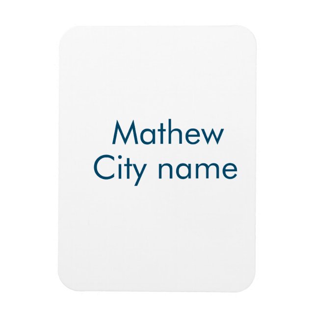 Magnet Flexible simple lettre initiale monogramme ajouter votre no (Vertical)