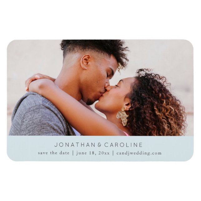 Magnet Flexible Simple minimal Enregistrer la date, grande photo b (Horizontal)