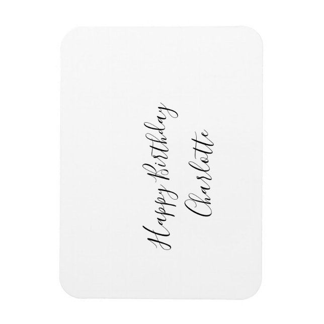 Magnet Flexible SIMPLE MINIMAL.MIGNON AJOUTER NOM BÉBÉ joyeux anni (Vertical)