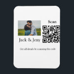 Magnet Flexible Simple minimal Q R code add photo name text Throw<br><div class="desc">Design</div>