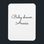 Magnet Flexible simple minimum ajouter votre nom baby shower texte<br><div class="desc">conception</div>