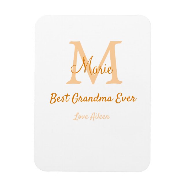 Magnet Flexible simple minimum meilleur grand-mère jamais orange m (Vertical)