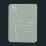 Magnet Flexible Simple Sage Vert Moderne Script manuscrit<br><div class="desc">Créez votre propre mariage simple et moderne,  enregistrez l'aimant de date avec une typographie manuscrite moderne et un design couleur vert sauge.</div>