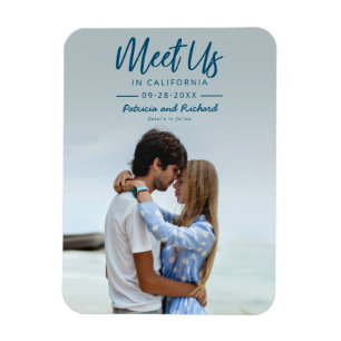 Magnet Flexible Simple Script Rencontrons-nous dans la photo de sa