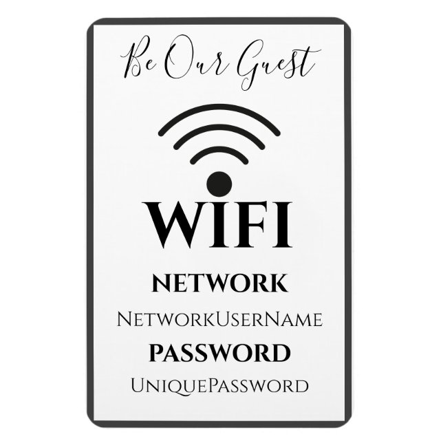 Magnet Flexible Simple  WiFi Sign (Vertical)