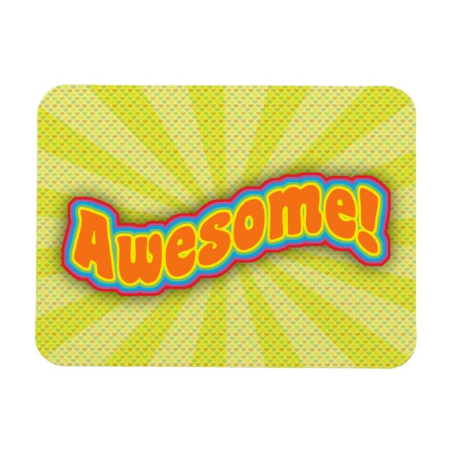 Magnet Flexible Simplement Awesome mignon Slogan amusant (Horizontal)