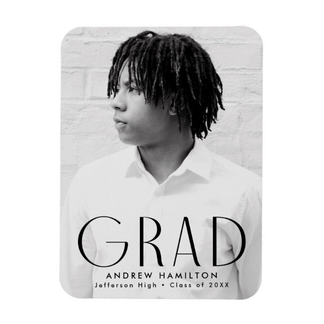 Magnet Flexible Simplicité moderne Black Photo Graduation (Vertical)