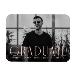 Magnet Flexible Simplicité moderne Blush Photo Graduation