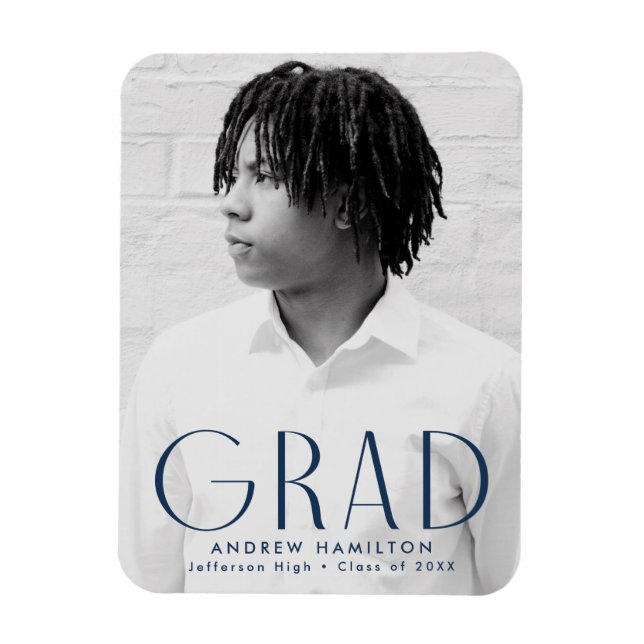 Magnet Flexible Simplicité moderne Marine Photo Graduation (Vertical)