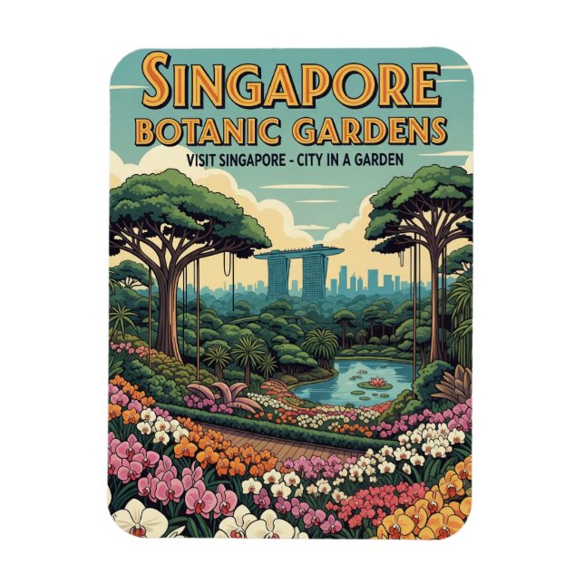 Magnet Flexible Singapore Botanic Gardens Travel (Vertical)