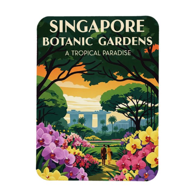 Magnet Flexible Singapore Botanic Gardens Travel (Vertical)