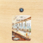 Magnet Flexible Sip and Cruise Beer Funny Door Marker<br><div class="desc">This design was created though digital art. It may be personalized in the area provided or customizing by choosing the click to customize further option and changing the name, initials or words. You may also change the text color and style or delete the text for an image only design. Contact...</div>