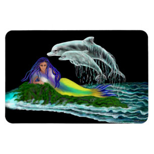 Magnet Flexible Sirène avec dauphins
