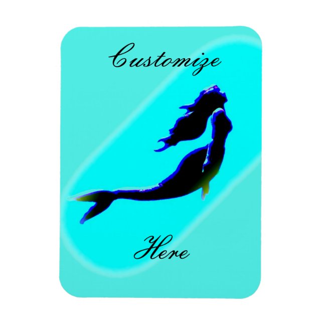 Magnet Flexible sirène sous-marine noire (Vertical)
