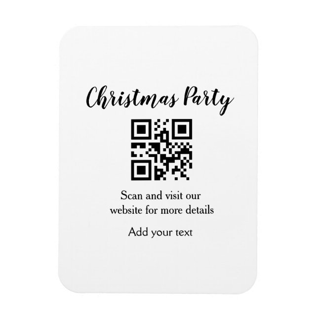 Magnet Flexible Site web simple pour fête de Noël code-barres QR a (Vertical)