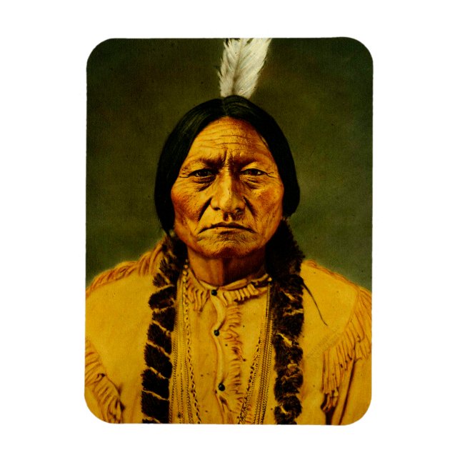 Magnet Flexible Sitting Bull Chef des Premières nations amérindien (Vertical)
