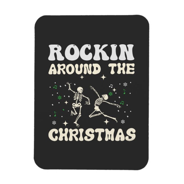 Magnet Flexible Skeleton Christmas Dance (Vertical)