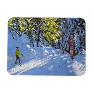 Magnet Flexible Ski par la La Clusaz 2012 en bois