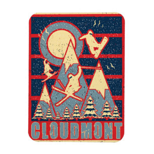 Magnet Flexible Ski Retro Cloudmont 80s