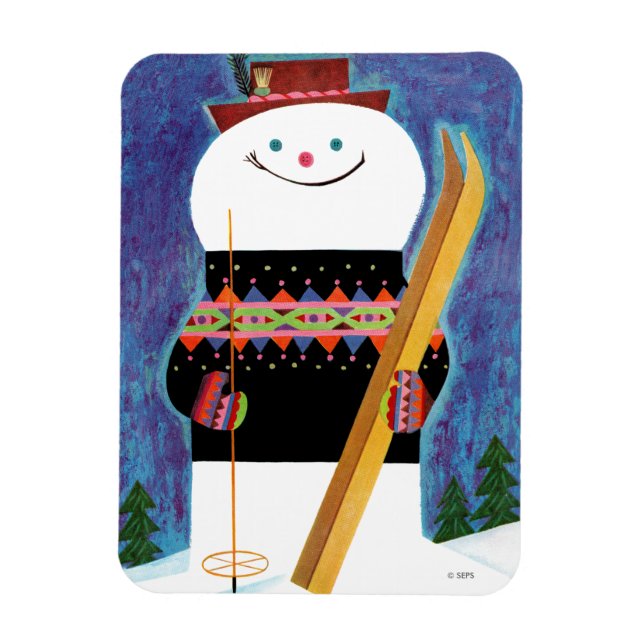 Magnet Flexible Skis pour Snowman (Vertical)