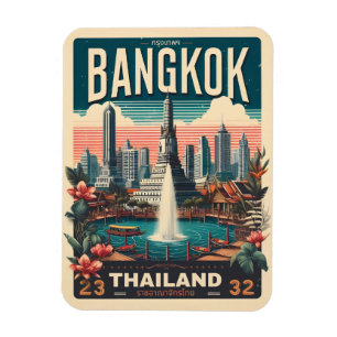 Magnet Flexible Skyline de Bangkok - Thailande cadeaux de voyage