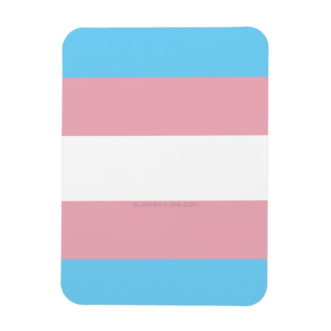 Magnet Flexible SlipperyJoe's transgender pride flag diversity rig (Vertical)