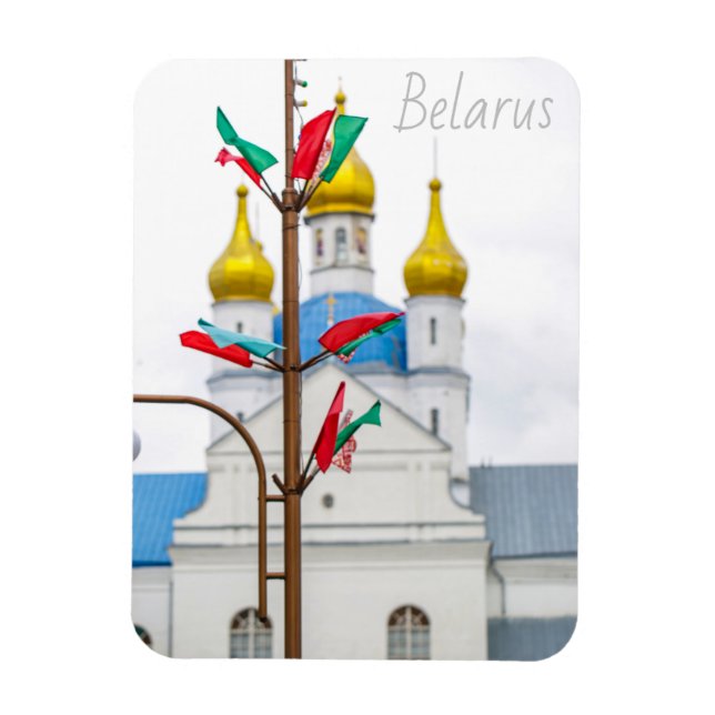 Magnet Flexible Slonim Belarus Drapeau Ville Architecture Eglise (Vertical)
